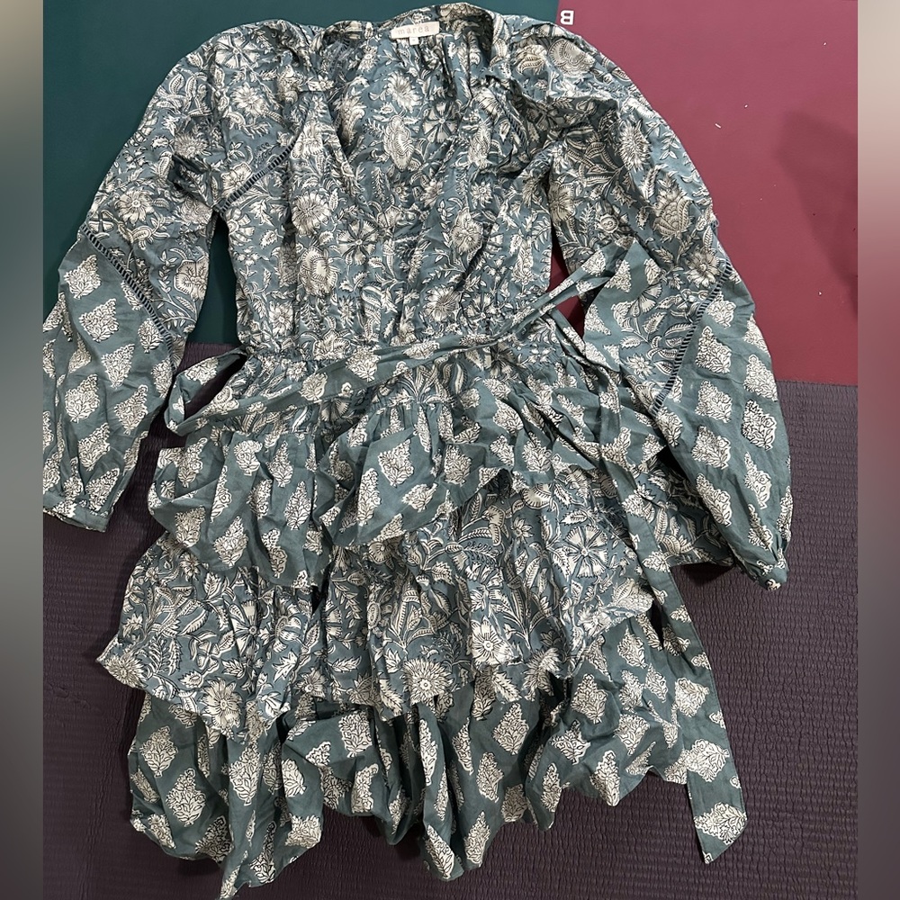 Marea by Liz Joy Grace Ruffle Flounce Dress Cala Azul